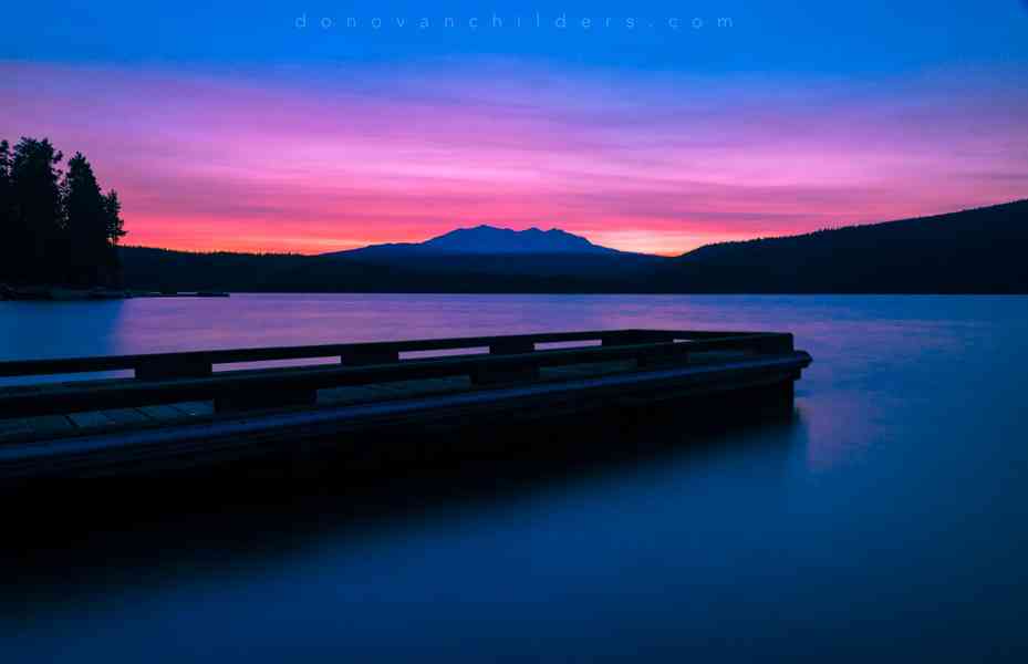Just after sunset at Crescent Lake, Oregon
