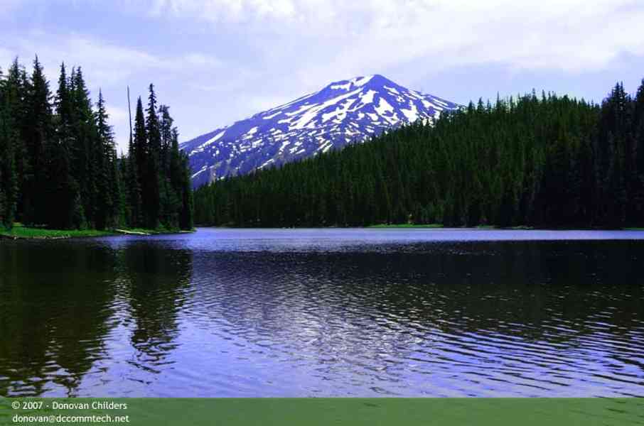 Mt. Bachelor from far side of Todd Lake