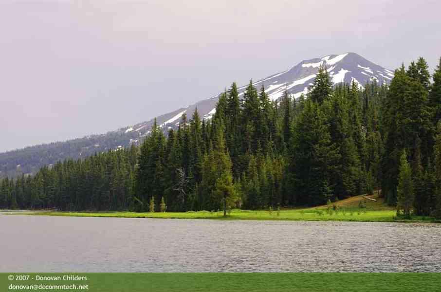 Mt. Bachelor with sky getting overcast