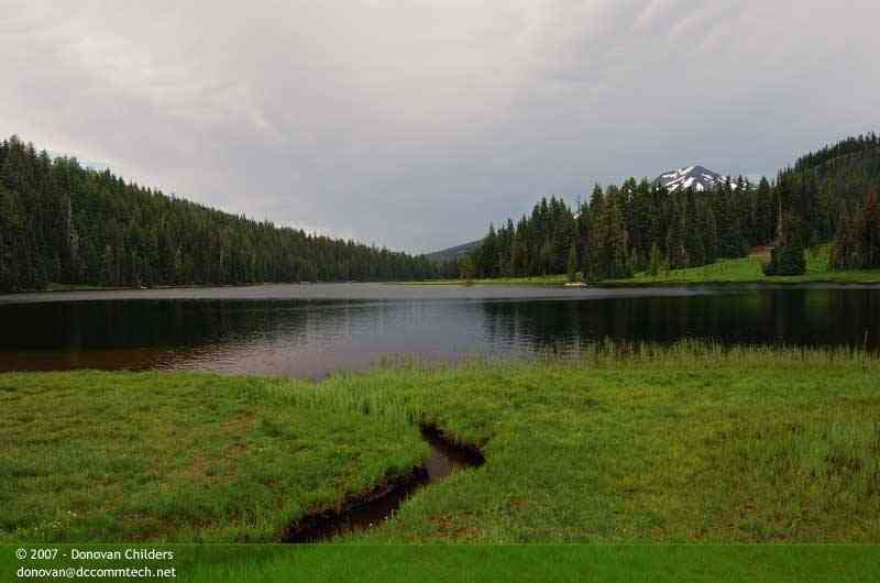 Overcast sky with stream that feeds Todd Lake