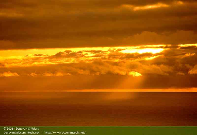 Orange Sunset on the Coast