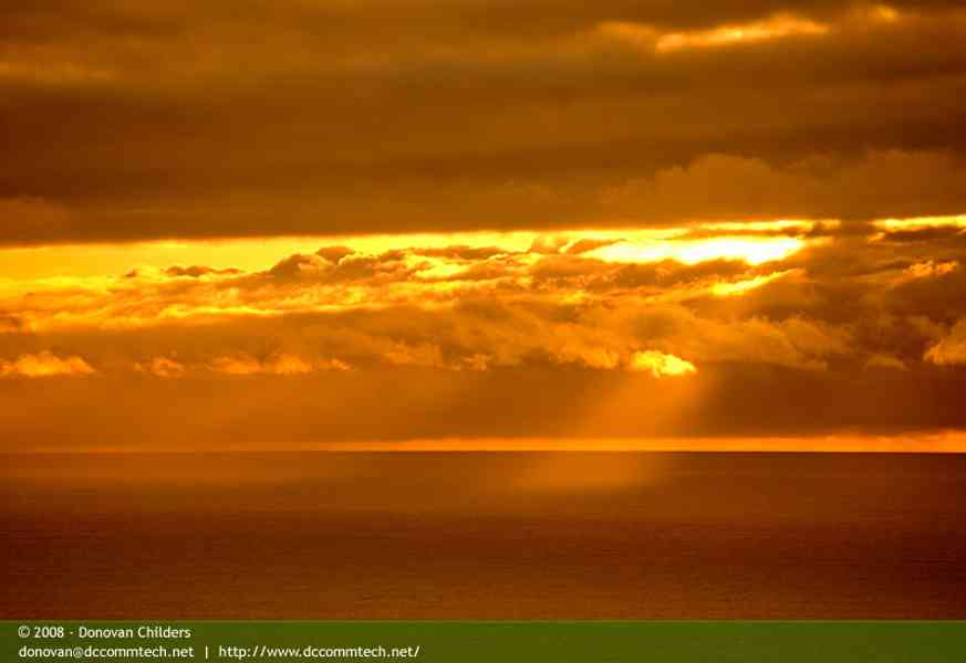 Orange Sunset on the Coast