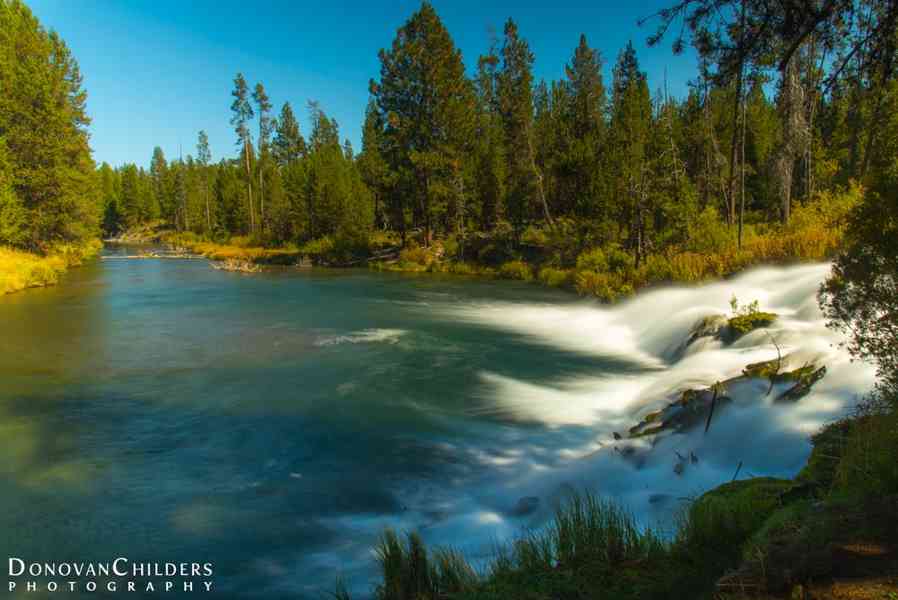 Fall River Falls in La Pine State Park, Oregon. Taken with a ND filter to make the water silky-smooth.