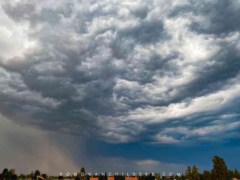 Moody clouds and a rainstorm