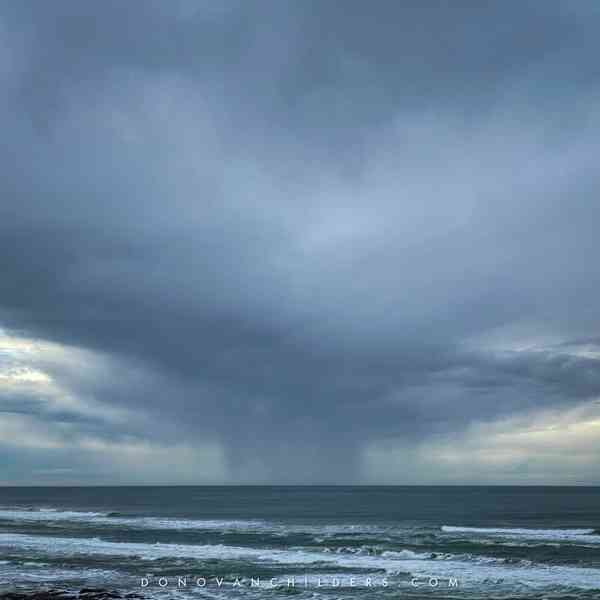 Storm out to sea in Lincoln City, Oregon