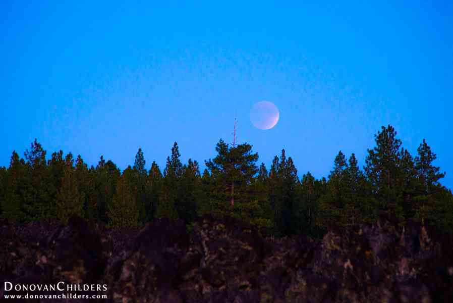 Moon just starting to show