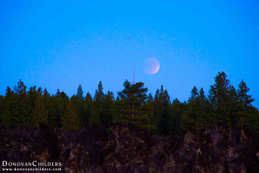 Moon just starting to show