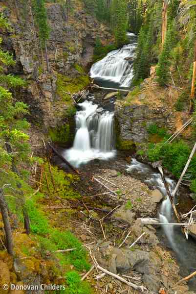 Double Falls on Tumalo Creek just up from Tumalo Falls.